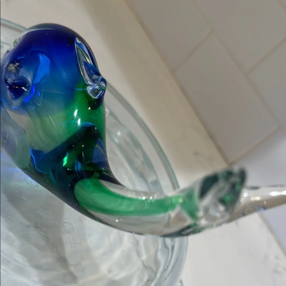 Glass Fish Figurine - Green and Blue